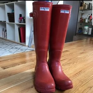 Red Hunter Boots